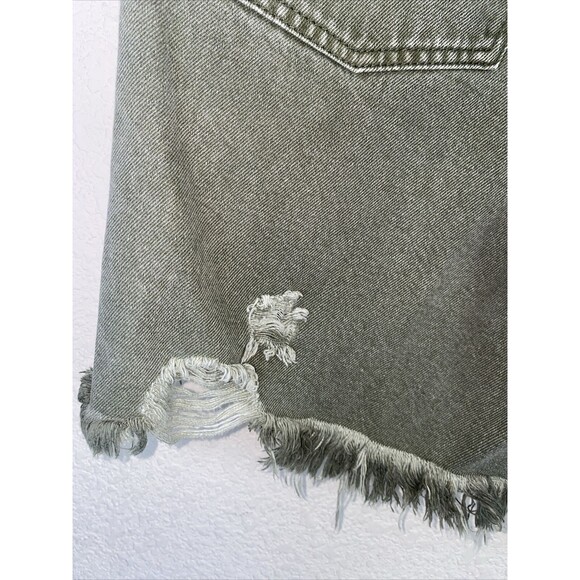 We the Free High Rise Sequoia Distressed Raw Hem Shorts Women 30 Button Fly Drop - Picture 10 of 12